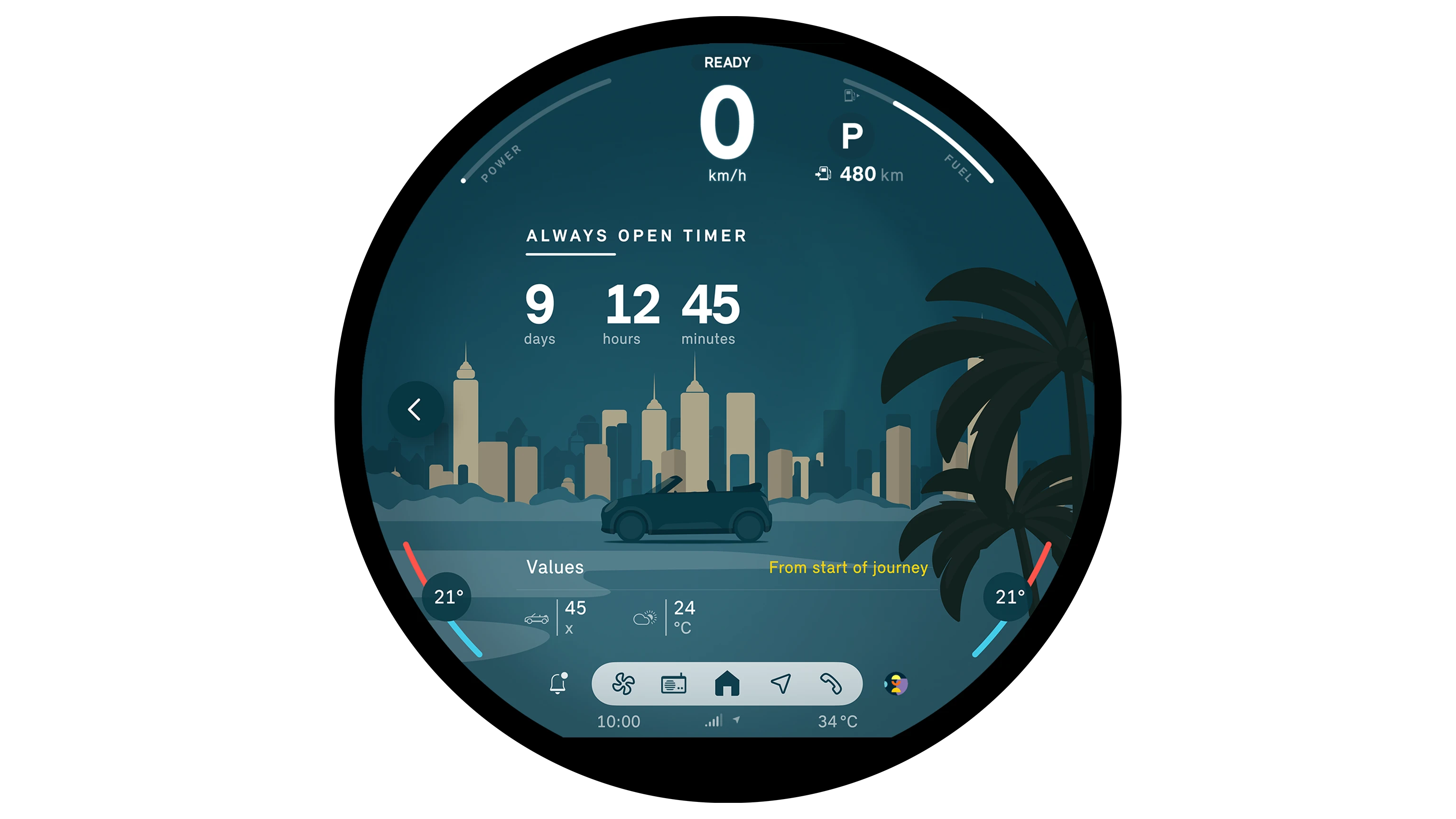 MINI Cooper Cabrio - app always open timer
