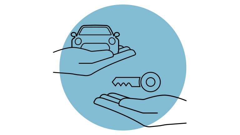 MINI Aceman 100% eléctrico - Financial Services - presentación - ilustración de buscador de soluciones